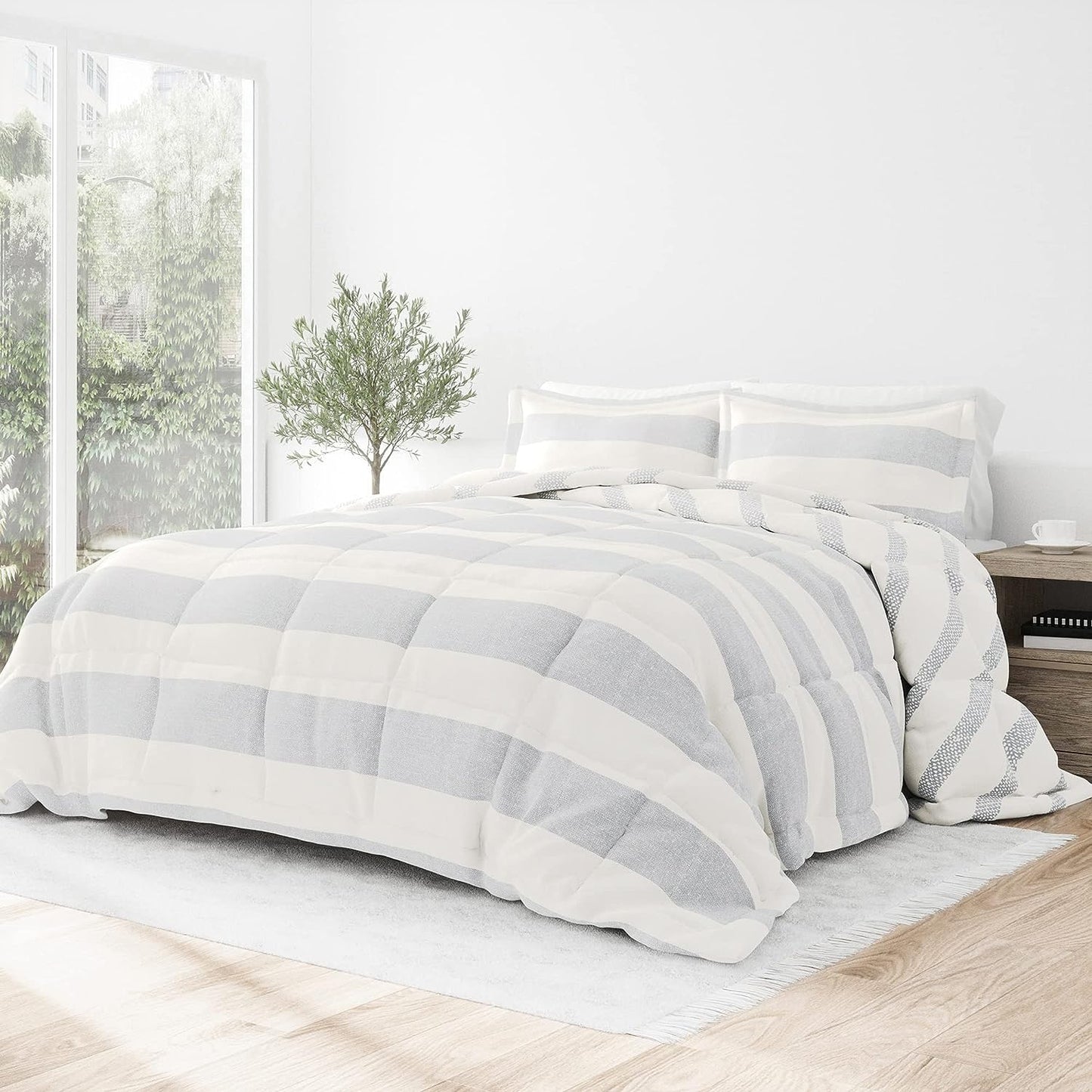 Linen Market Reversible King Size Comforter Set (3 Piece) - Bring Luxury Home with Our Soft and Lightweight Down Alternative Comforter King Set - This Includes Your King Comforter and 2 Pillow Shams