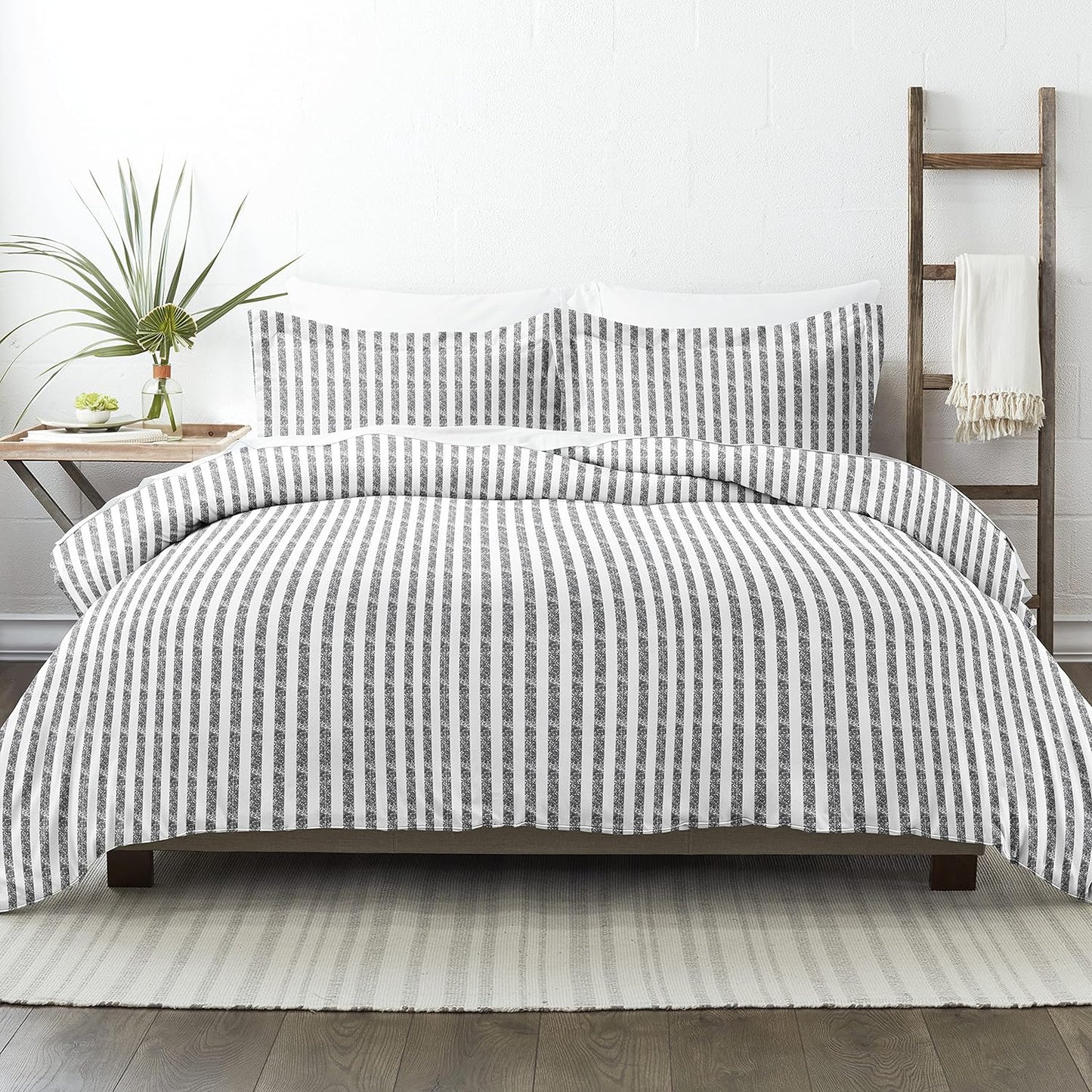 Linen Market Duvet Cover King Size (Gray) - Experience Hotel-Like Comfort with Unparalleled Softness, Exquisite Prints & Solid Colors for a Dreamy Bedroom – King Duvet Cover Set with 2 Pillow Shams
