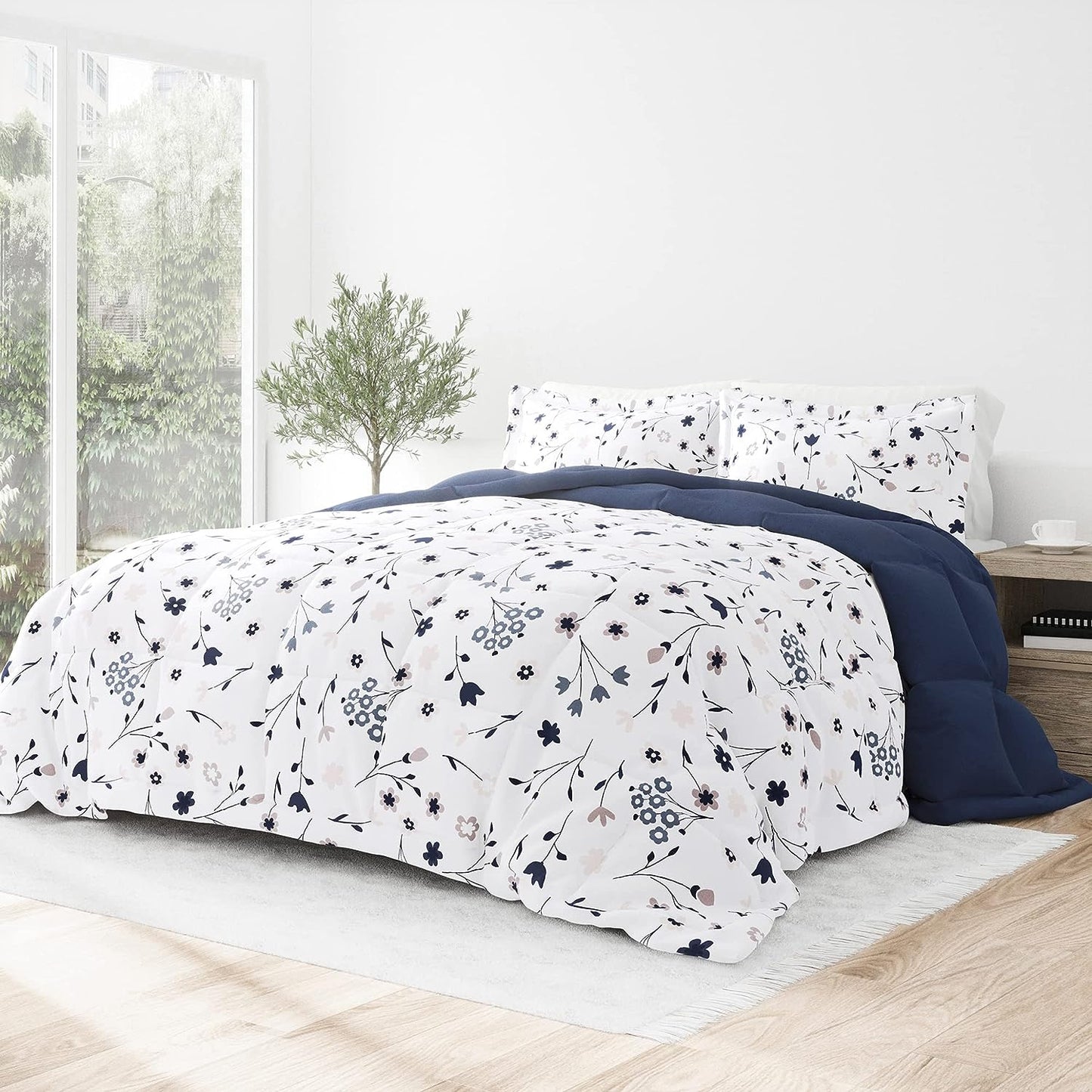 Linen Market Reversible Queen/Full Comforter Set (3 Piece) - Bring Luxury Home with Our Soft and Lightweight Down Alternative Comforters Queen Size - This Includes Your Comforter and 2 Pillow Shams