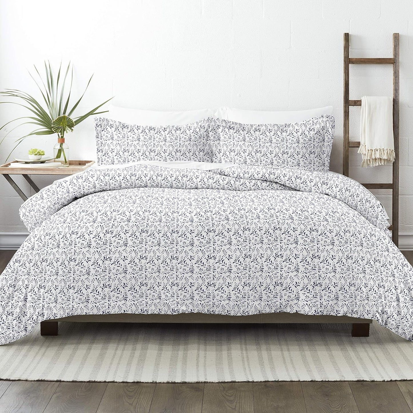 LINEN MARKET Duvet Cover King Size (Navy) - Experience Hotel-Like Comfort with Unparalleled Softness, Exquisite Prints & Solid Colors for a Dreamy Bedroom – King Duvet Cover Set with 2 Pillow Shams