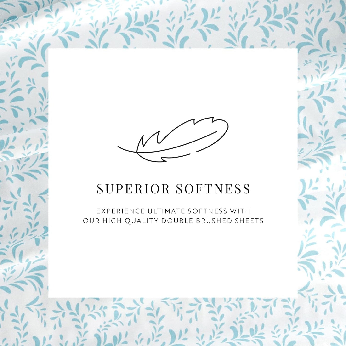 Linen Market 4 Piece California King Bedding Sheet Set (Light Blue Vines) - Sleep Better Than Ever with These Ultra-Soft & Cooling Bed Sheets for Your Cal King Size Bed - Deep Pocket Fits 16" Mattress