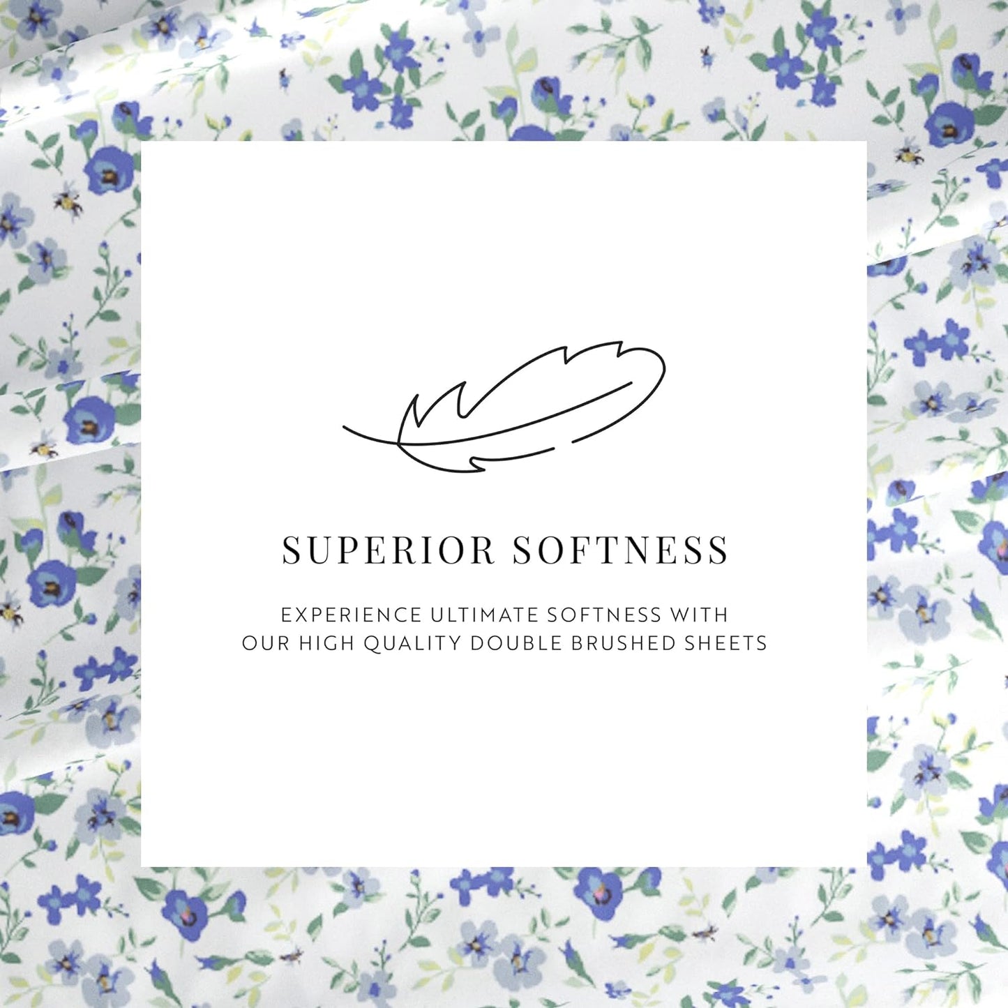 Linen Market 4 Piece Full Size Sheet Sets (Light Blue Floral) - Sleep Better Than Ever with These Ultra-Soft & Cooling Bed Sheets for Your Full Size Bed - Deep Pocket Fits 16" Mattress
