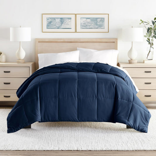 Linen Market Queen Comforter (1 Piece - Navy) - Bring Luxury Home with Our Soft and Lightweight Down Alternative Comforters Queen Size - Can Also fit as Comforter Full Size
