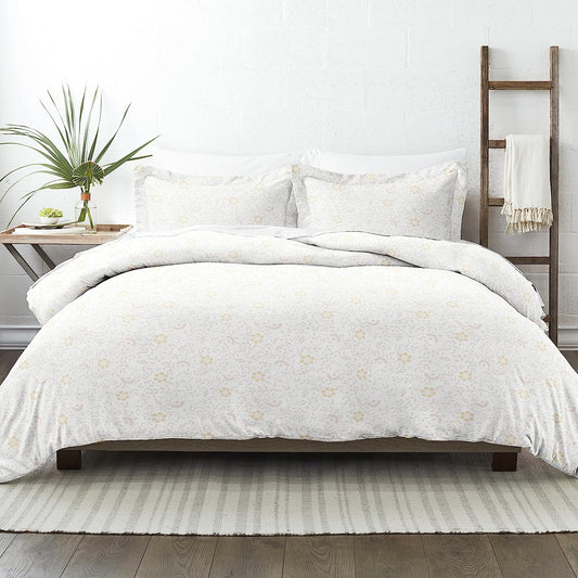 Linen Market White Duvet Cover Queen Size - Experience Hotel-Like Comfort with Unparalleled Softness, Exquisite Prints & Solid Colors for a Dreamy Bedroom - Queen Duvet Cover Set with 2 Pillow Shams