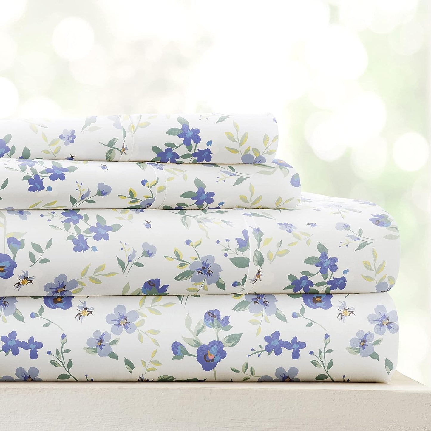 Linen Market 3 Piece Twin Sheets (Light Blue Floral) - Sleep Better Than Ever with These Ultra-Soft & Cooling Bed Sheets for Your Twin Size Bed - Deep Pocket Fits 16" Mattress